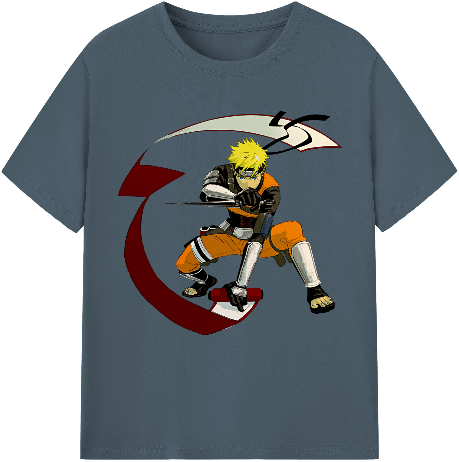 （画像用） NARUTO -ナルト- うずまき ナルト Uzumaki Naruto 綿100％半袖Tシャツ（フロントプリント）